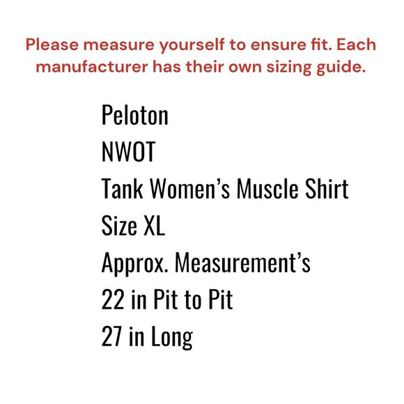 Peloton Muscle Tank Women's Size XL Side Slit Shirt Spin Work Out - Picture 2 of 8
